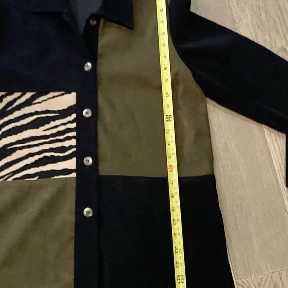 Dress Barn Black and Olive Animal Print Jacket - Picture 10 of 10